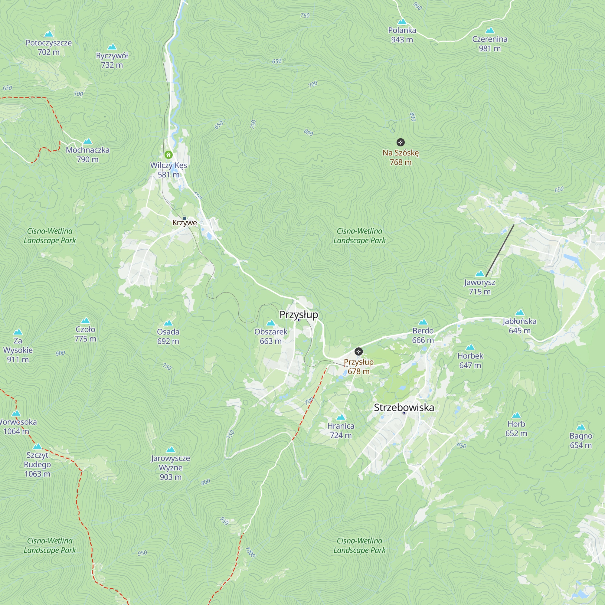 Oberża Biesisko map