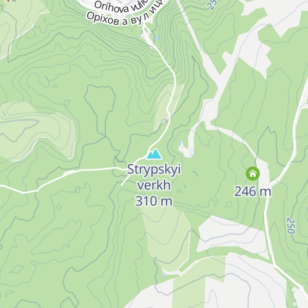 Map of Strypskyi verkh
