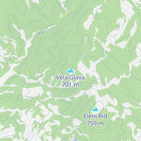Map of Vela Glava