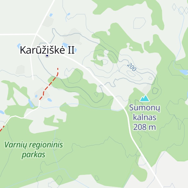 Map of Alkos kalnas