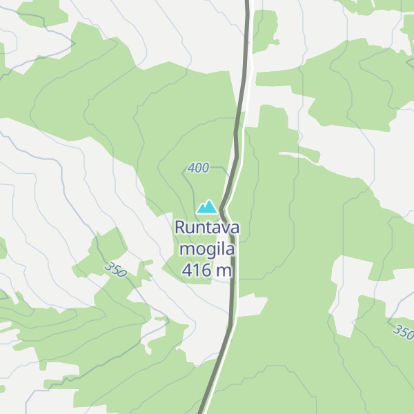 Map of Runtava mogila