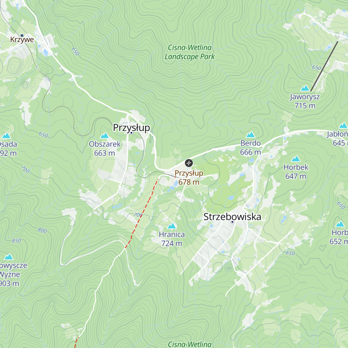 Chatka na stacji map
