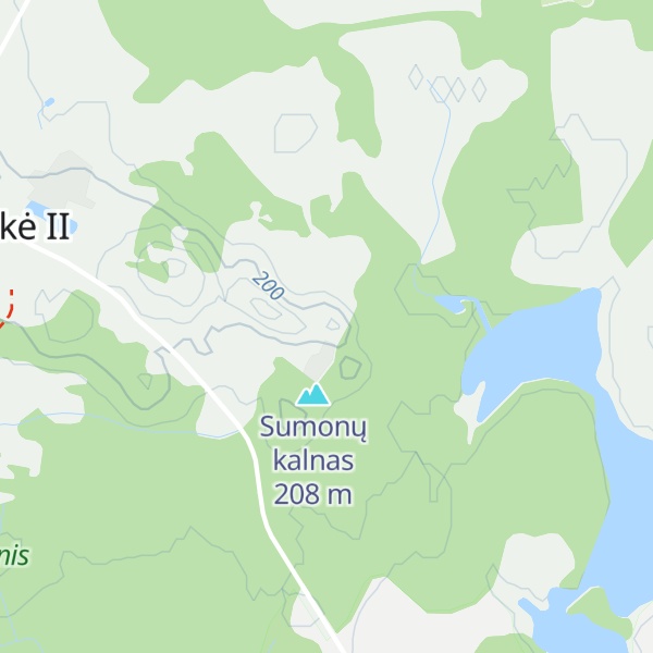 Map of Ąžuolų kalnas