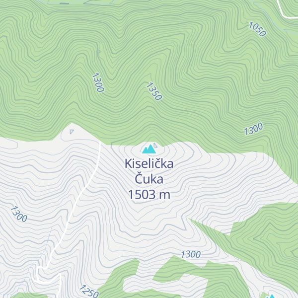 Map of Kiselička Čuka