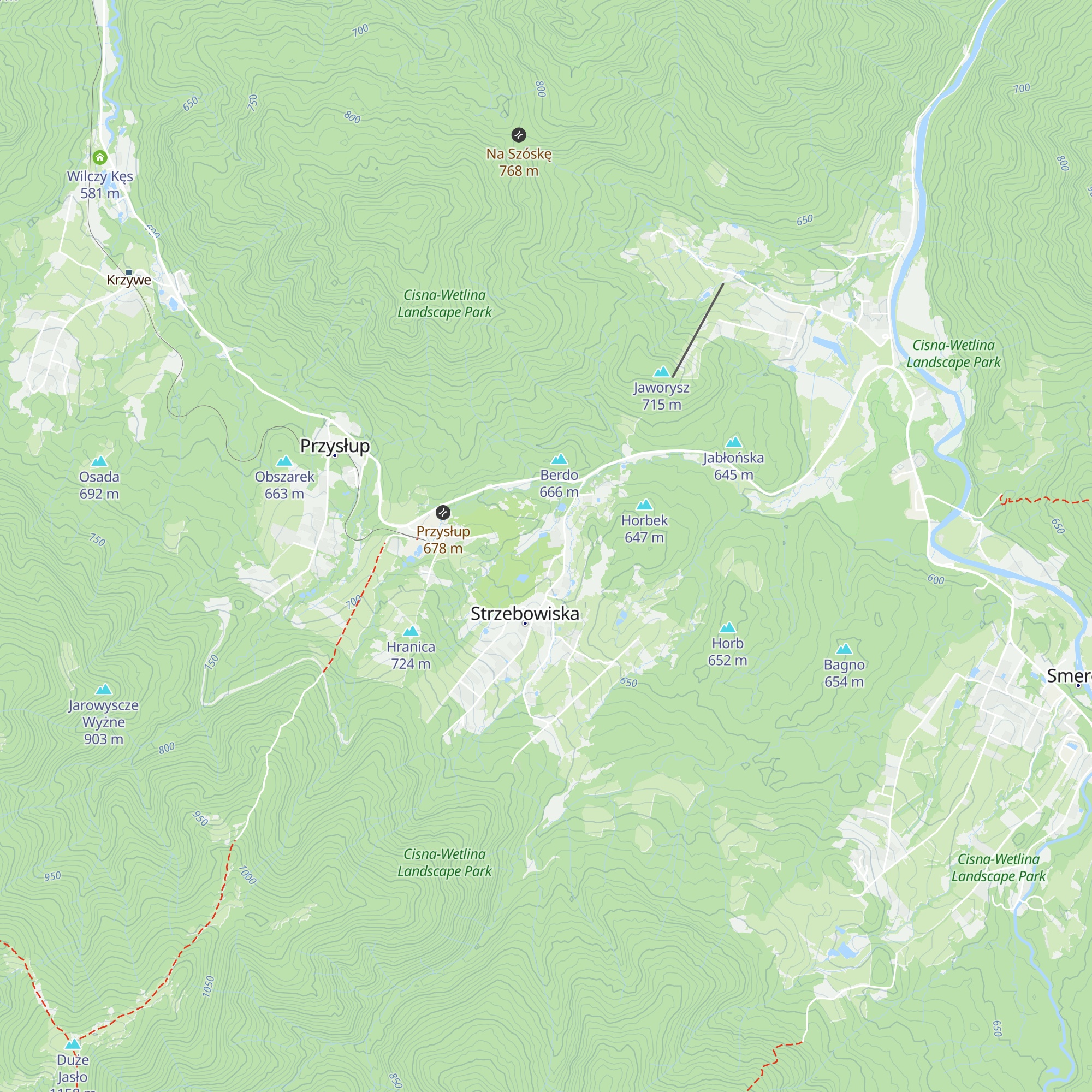 Chata Rysia map