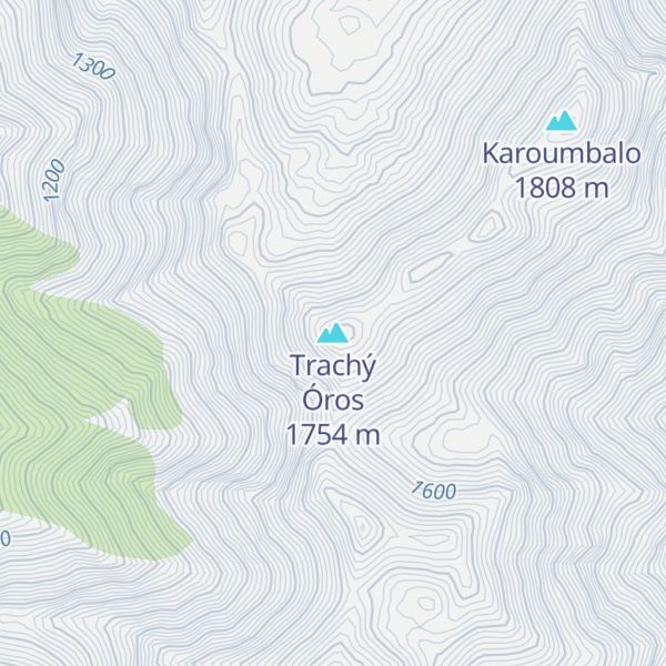 Map of Trachý Óros