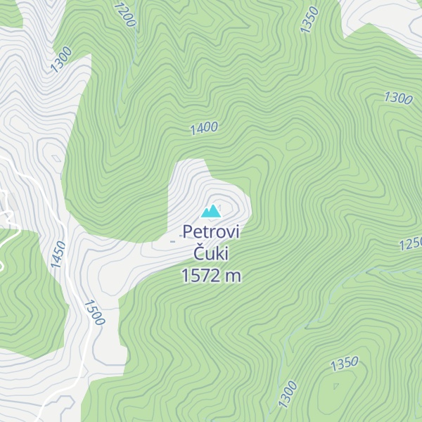 Map of Petrovi Čuki