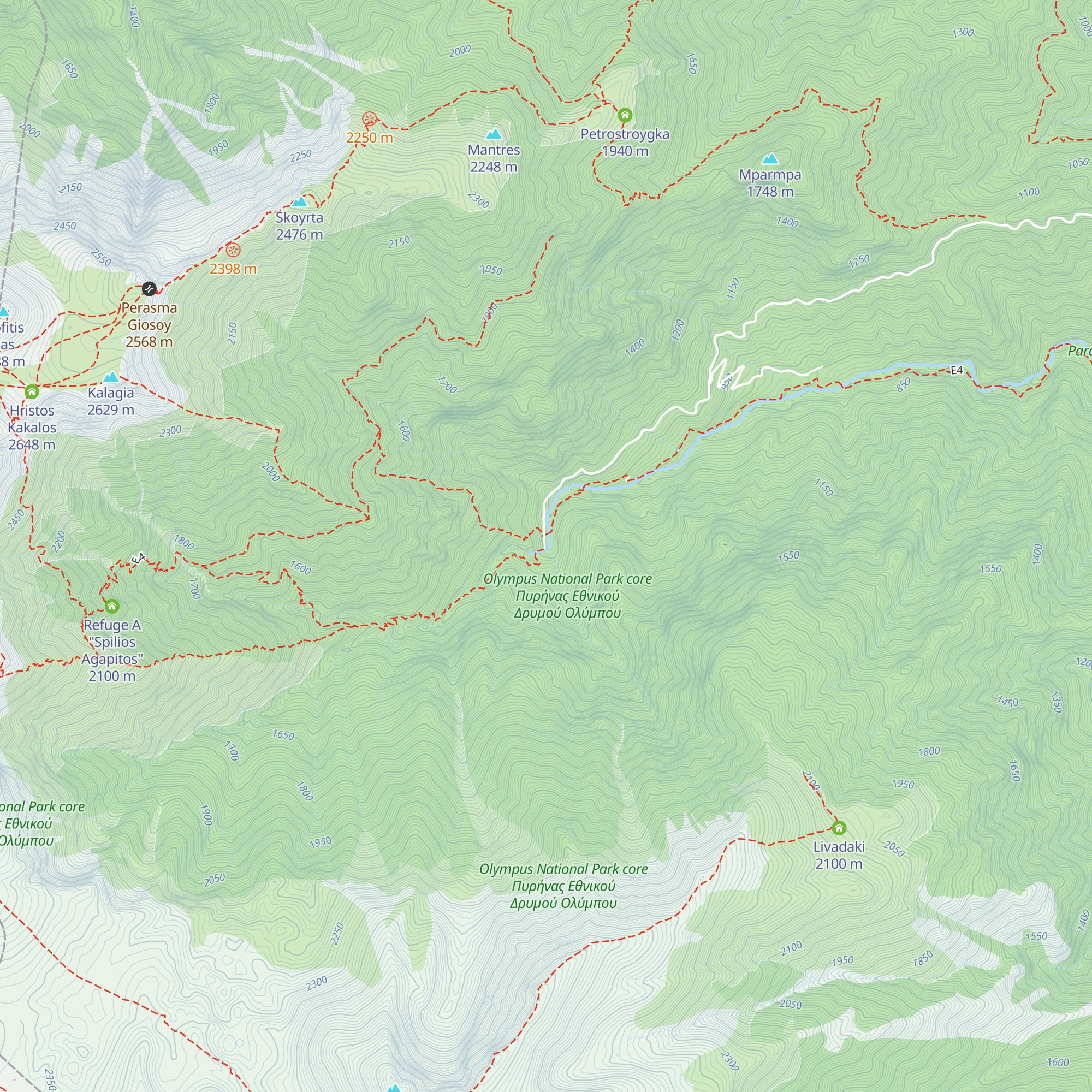 Prionia Mountain Hut map