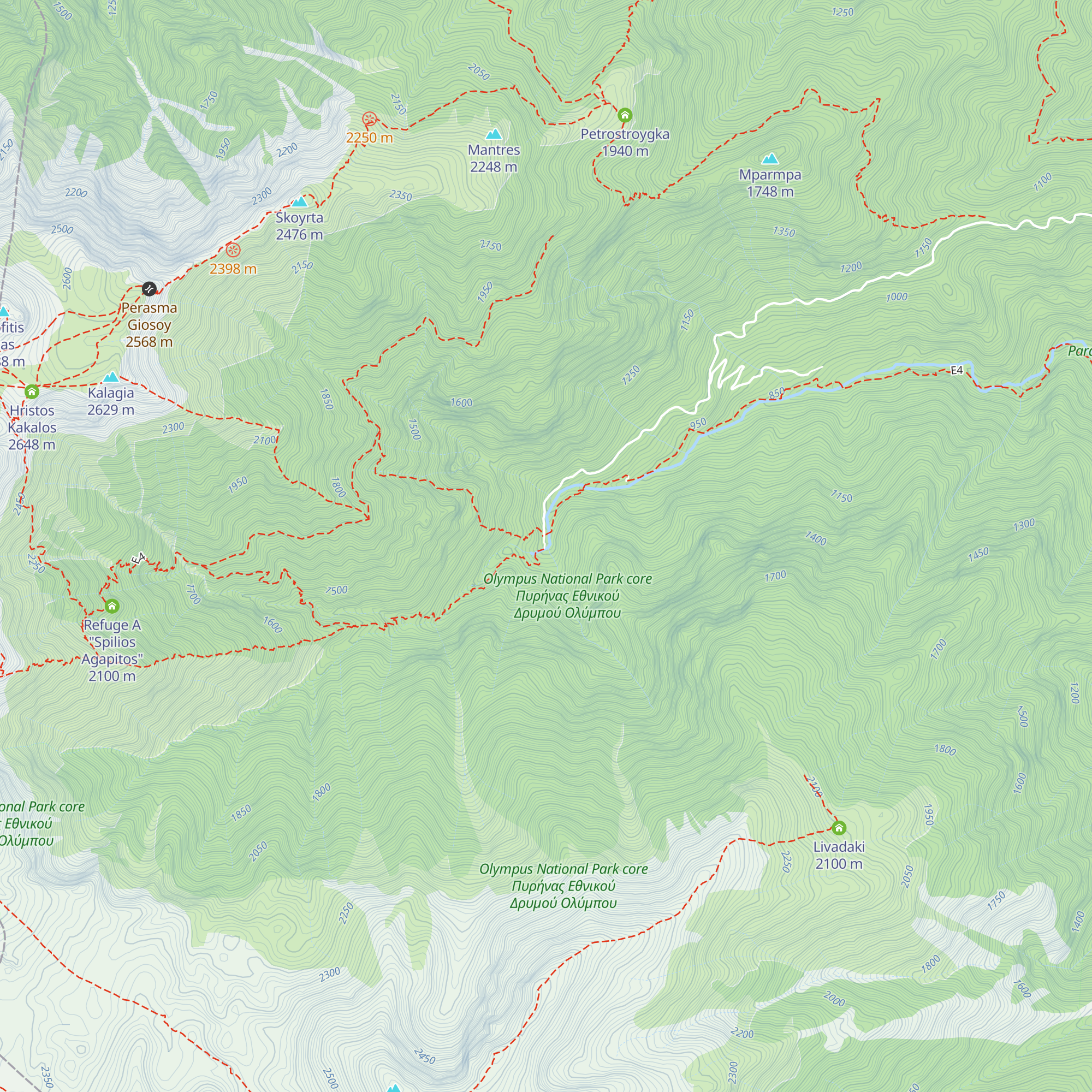 Prionia Mountain Hut map