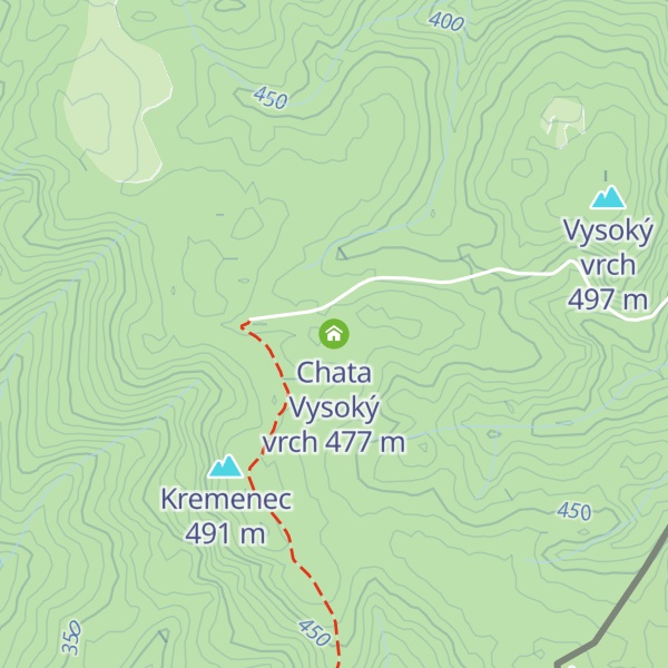 Map of Chata Vysoký vrch