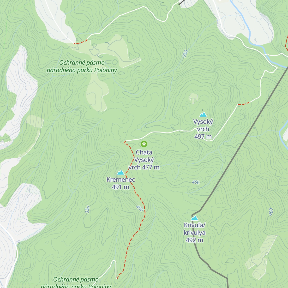 Chata Vysoký vrch map
