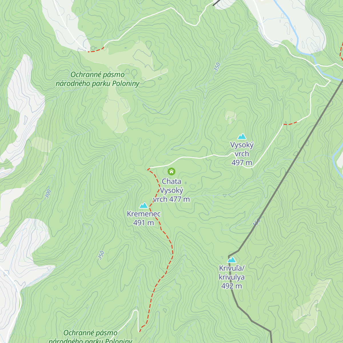 Chata Vysoký vrch map