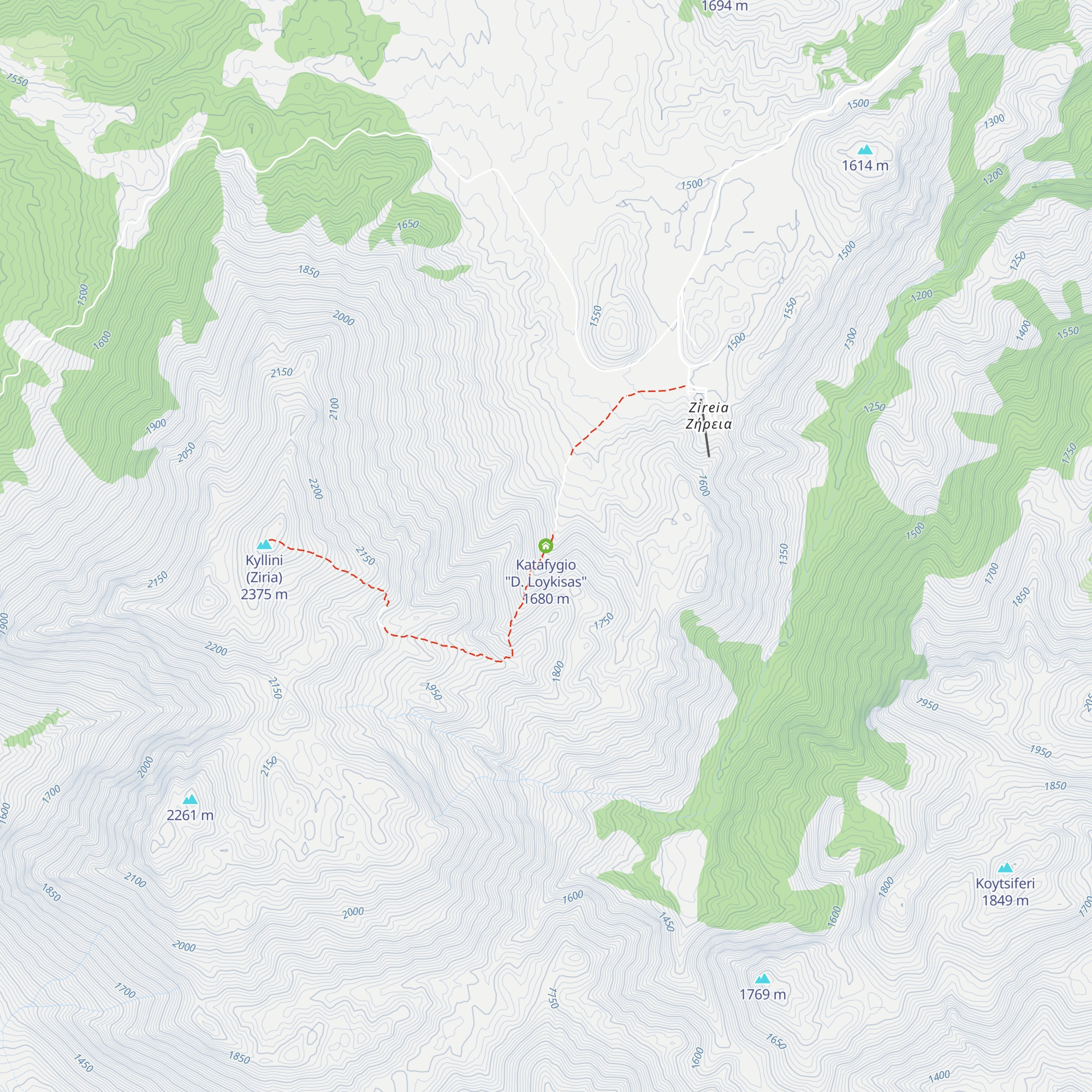 Katafygio "D. Loykisas" map