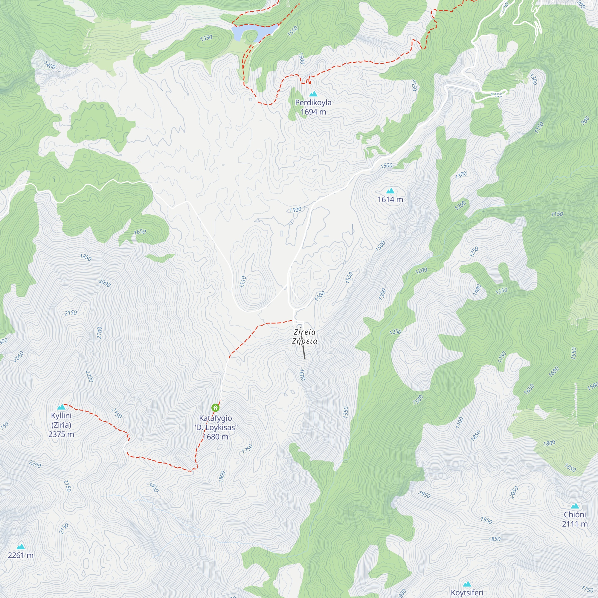 A' Katafygio Zirias map