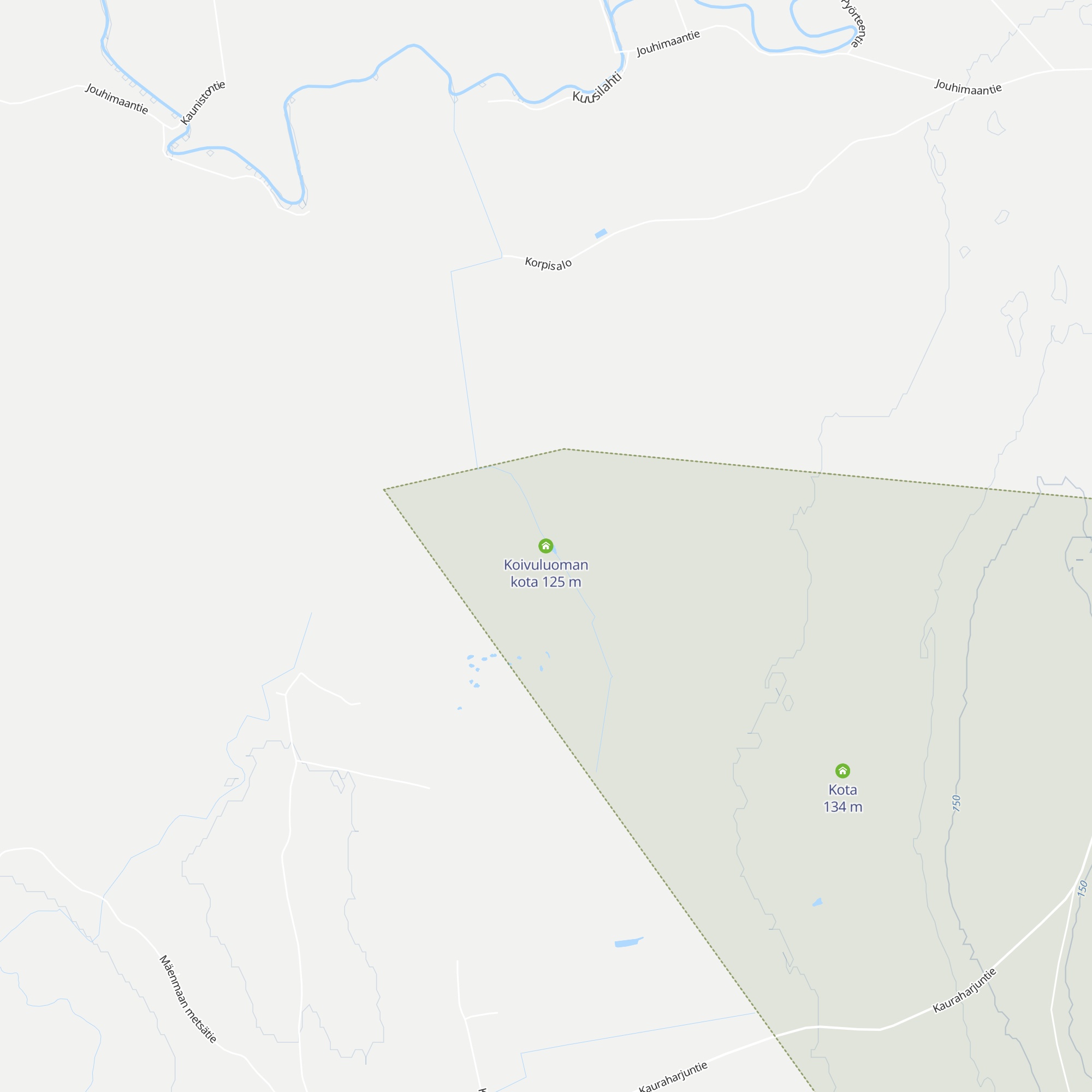 Koivuluoman kota map