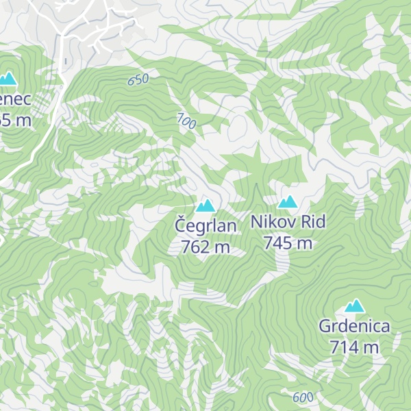 Map of Čegrlan