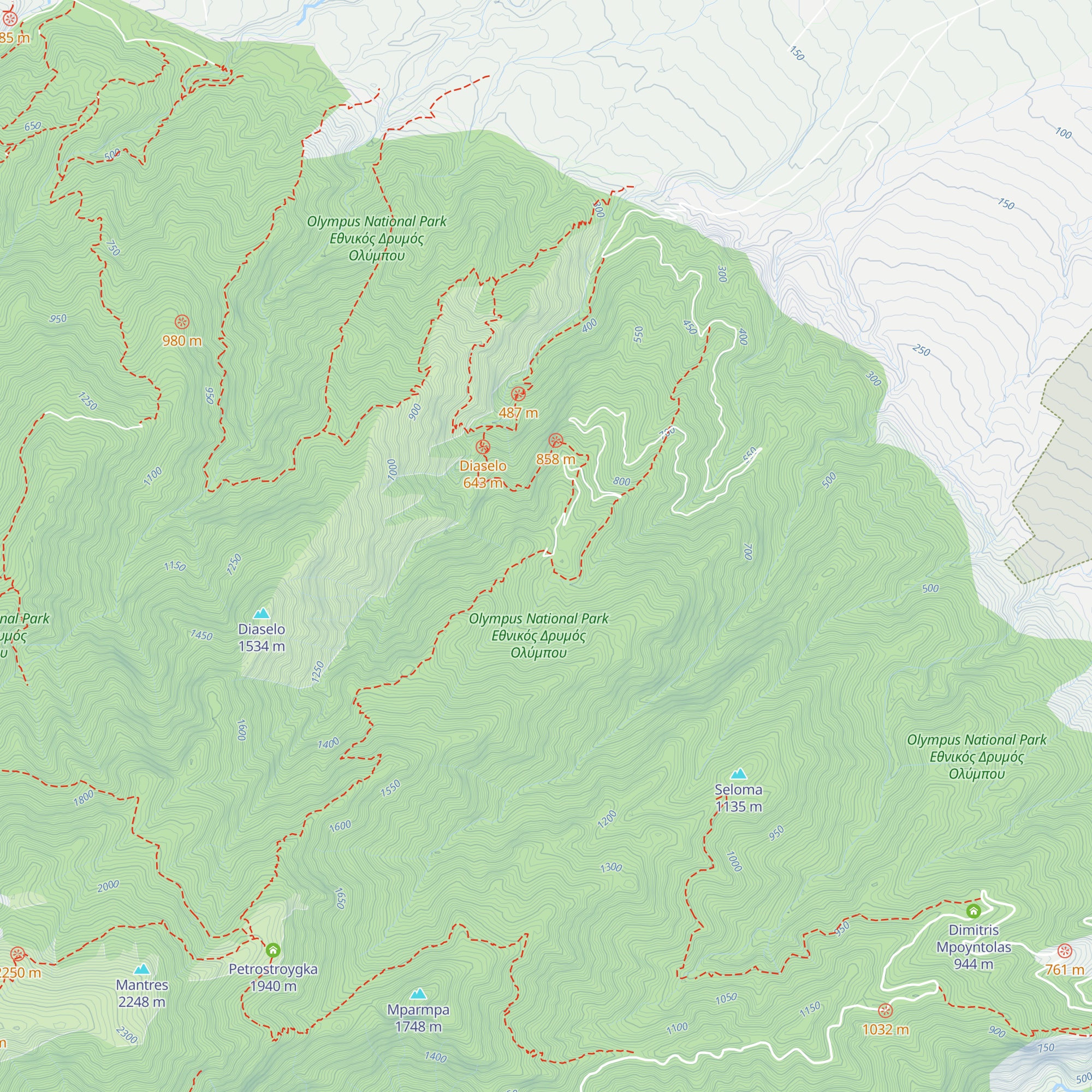 Koromilia Dioy map