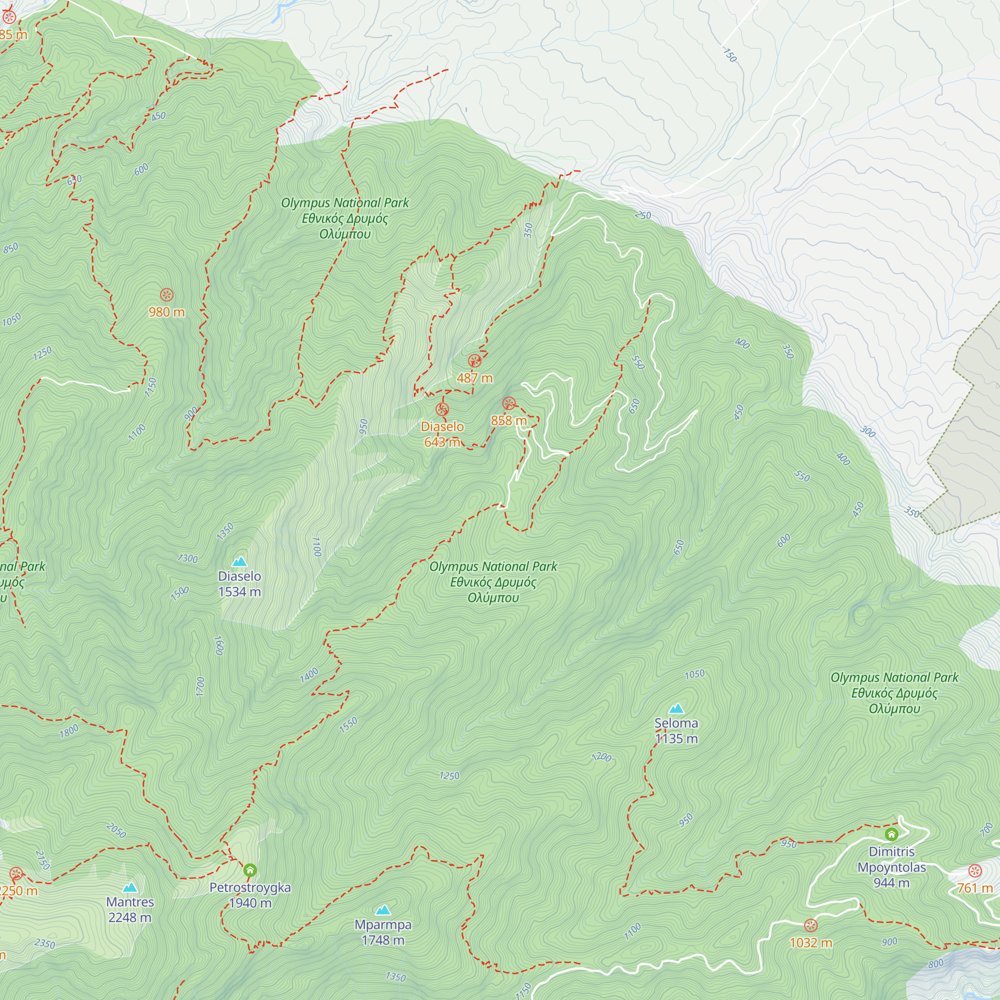 Koromilia Dioy map