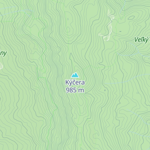 Map of Kýčera