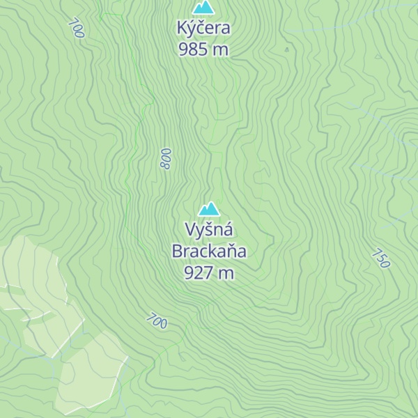 Map of Vyšná Brackaňa