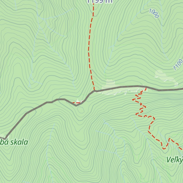 Map of Jarabá skala / Rabia Skała