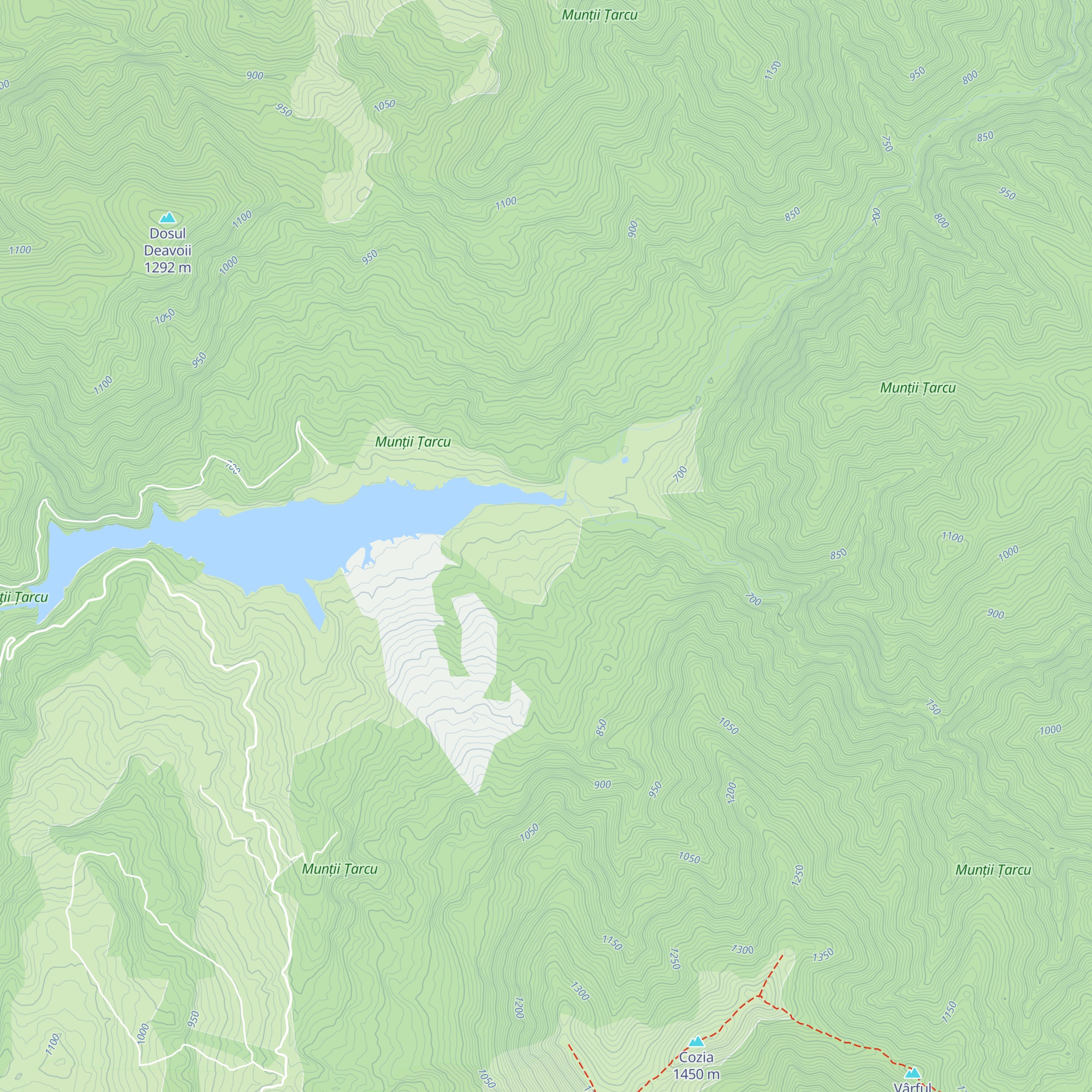 Cabana Sportivilor Rusca-Teregova map