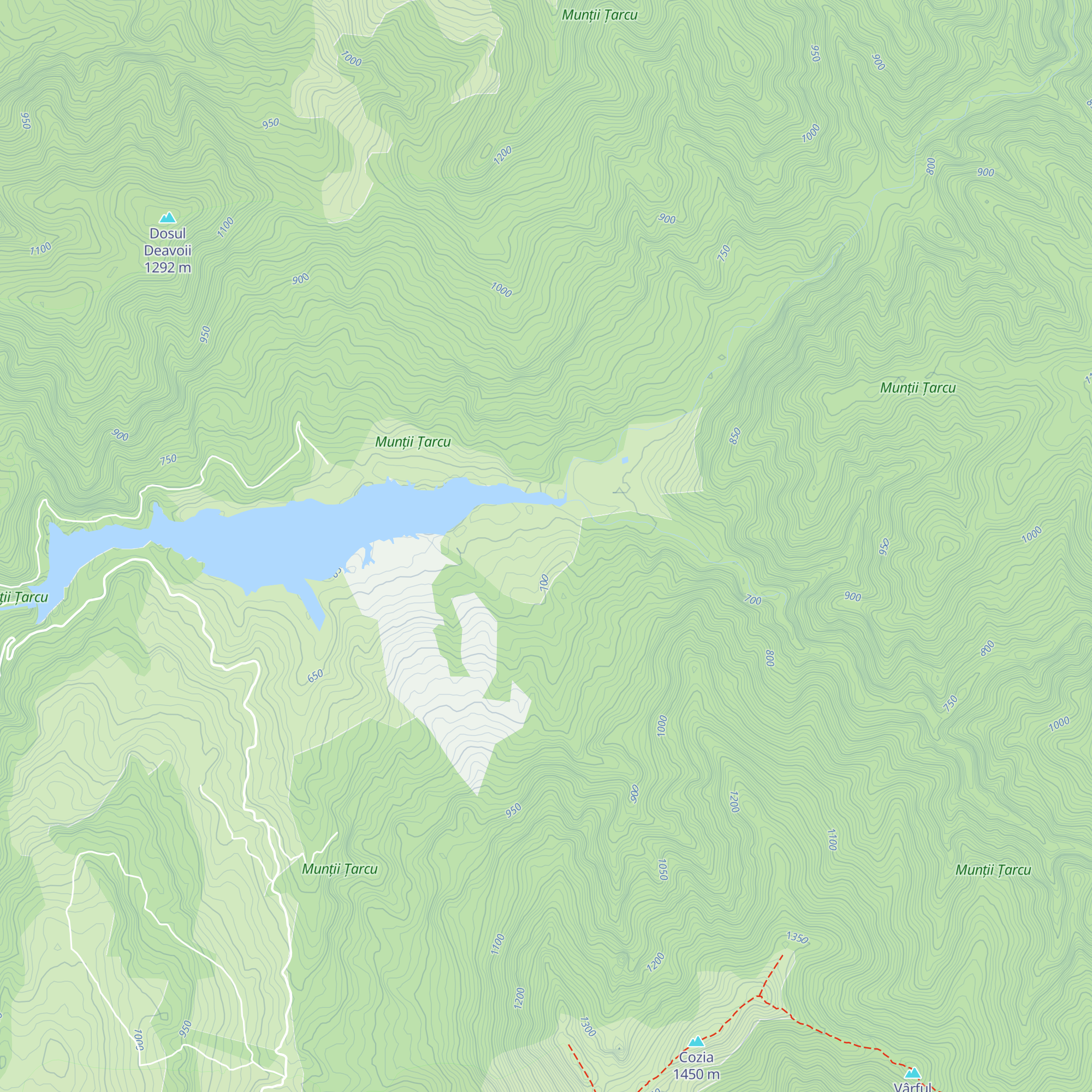 Cabana Sportivilor Rusca-Teregova map