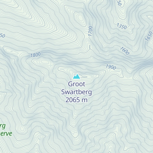 Map of Groot Swartberg