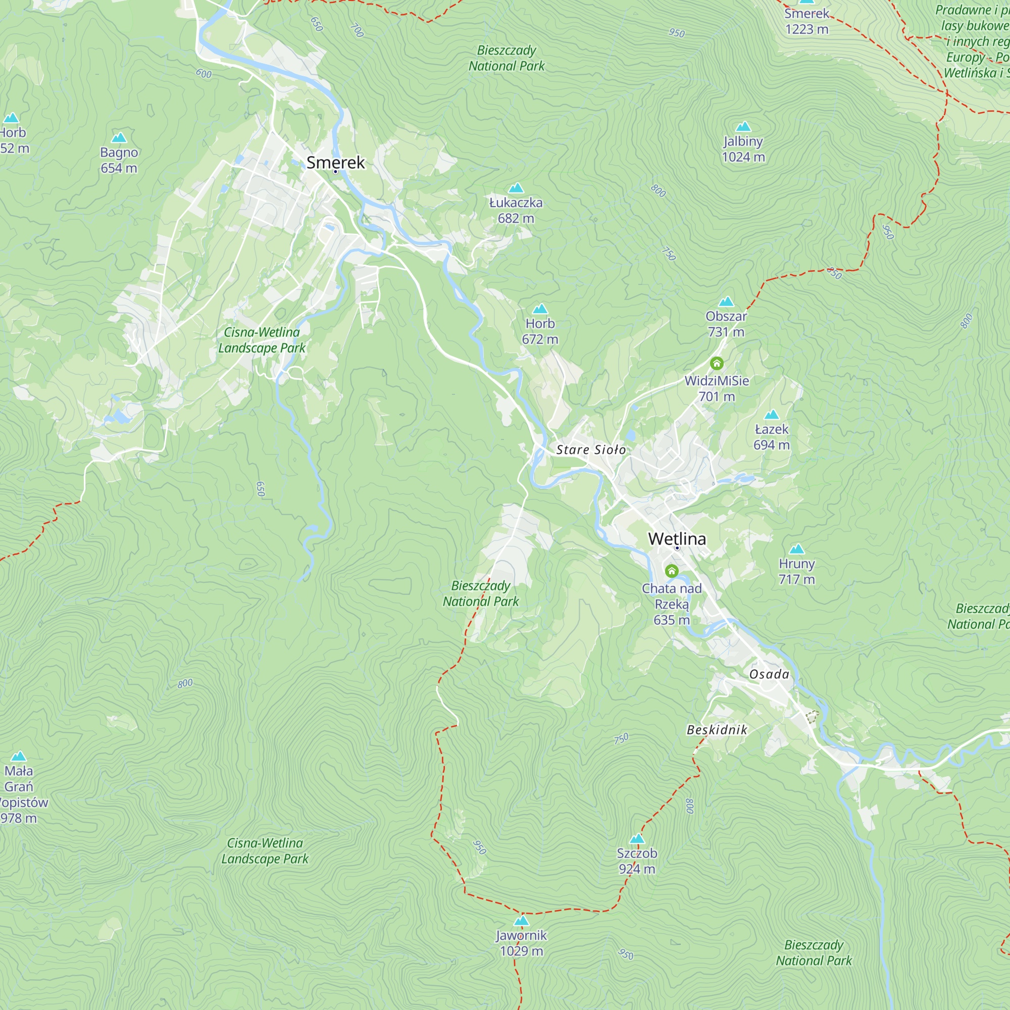 Leśna Chatka map