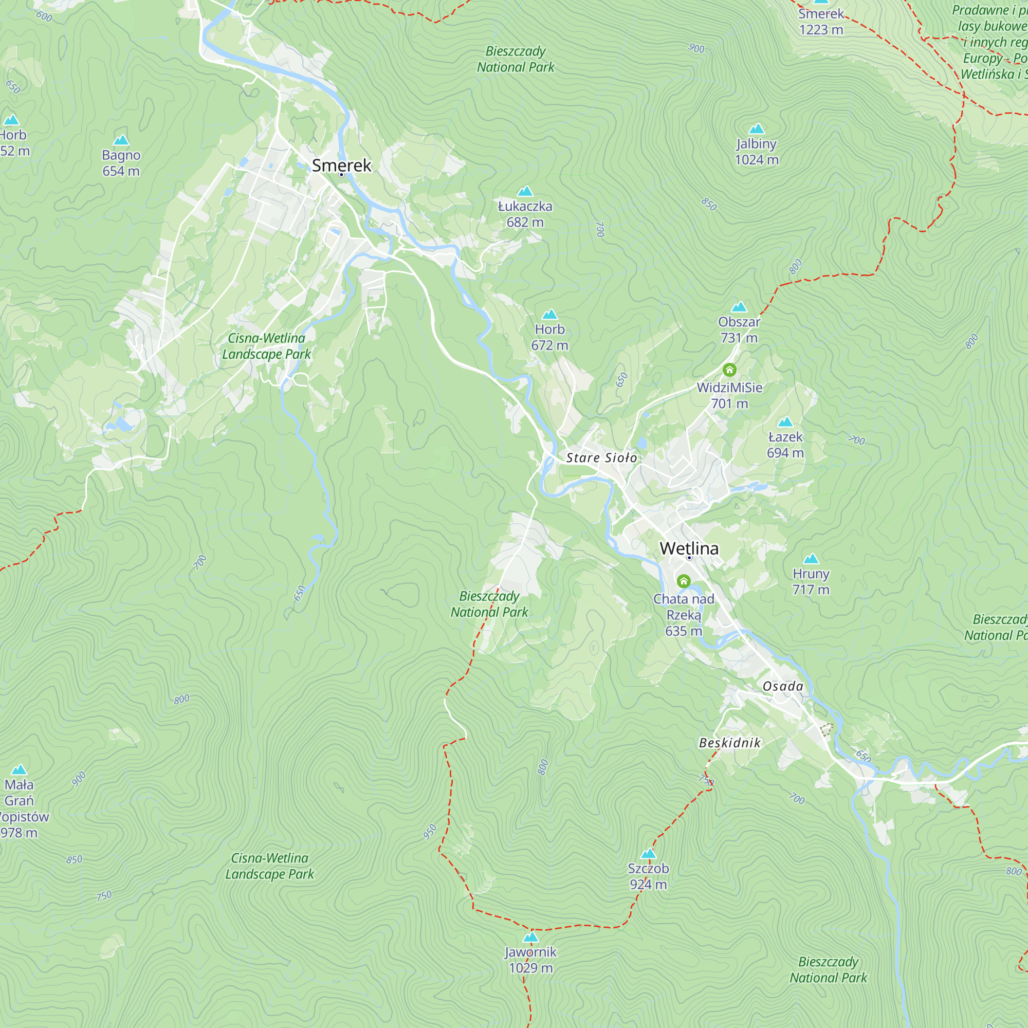 Leśna Chatka map