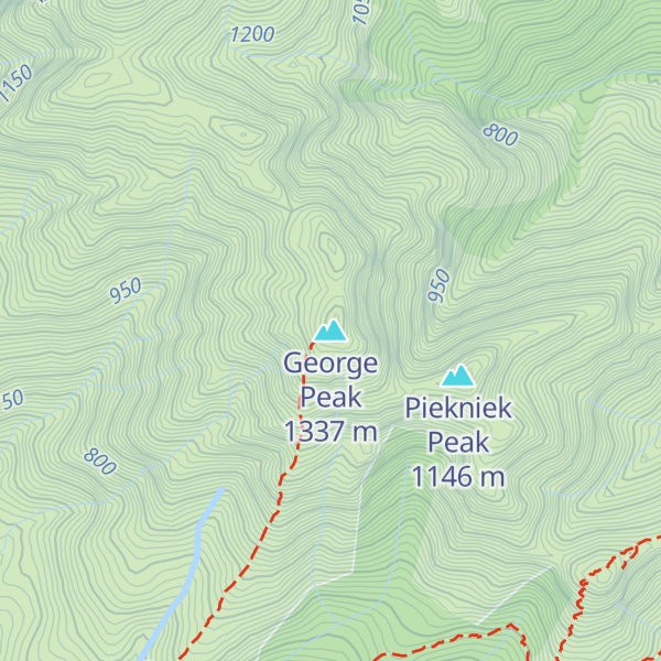 Map of George Peak