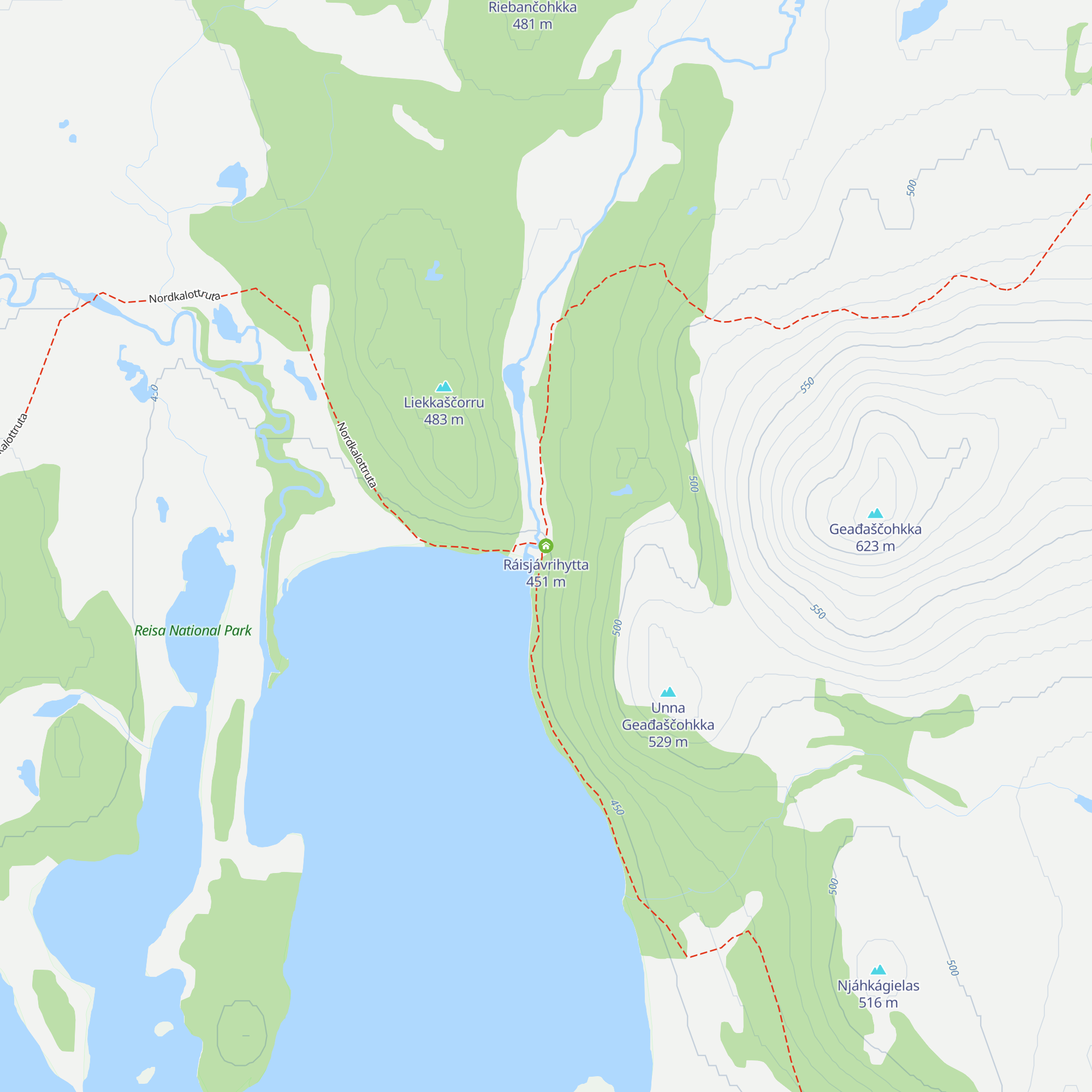 Ráisjávrihytta map