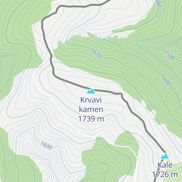 Map of Krvavi kamen
