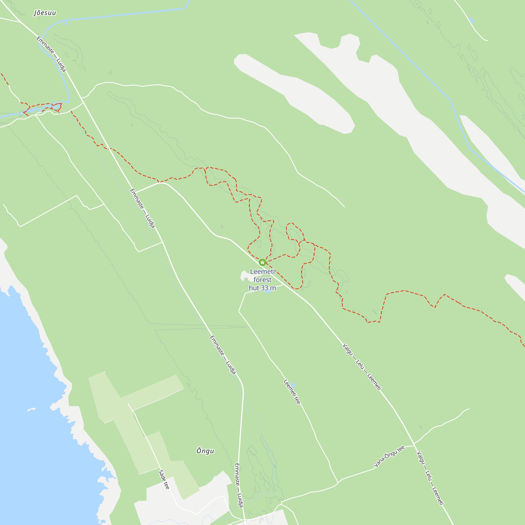 Leemeti forest hut map