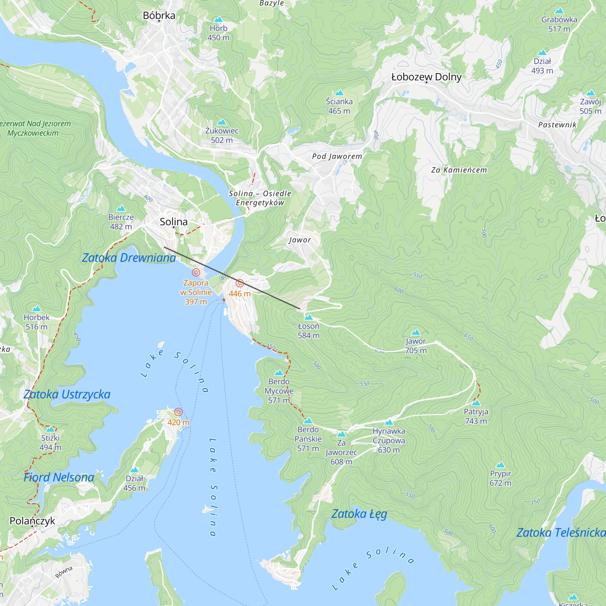 Czadowe Gary map