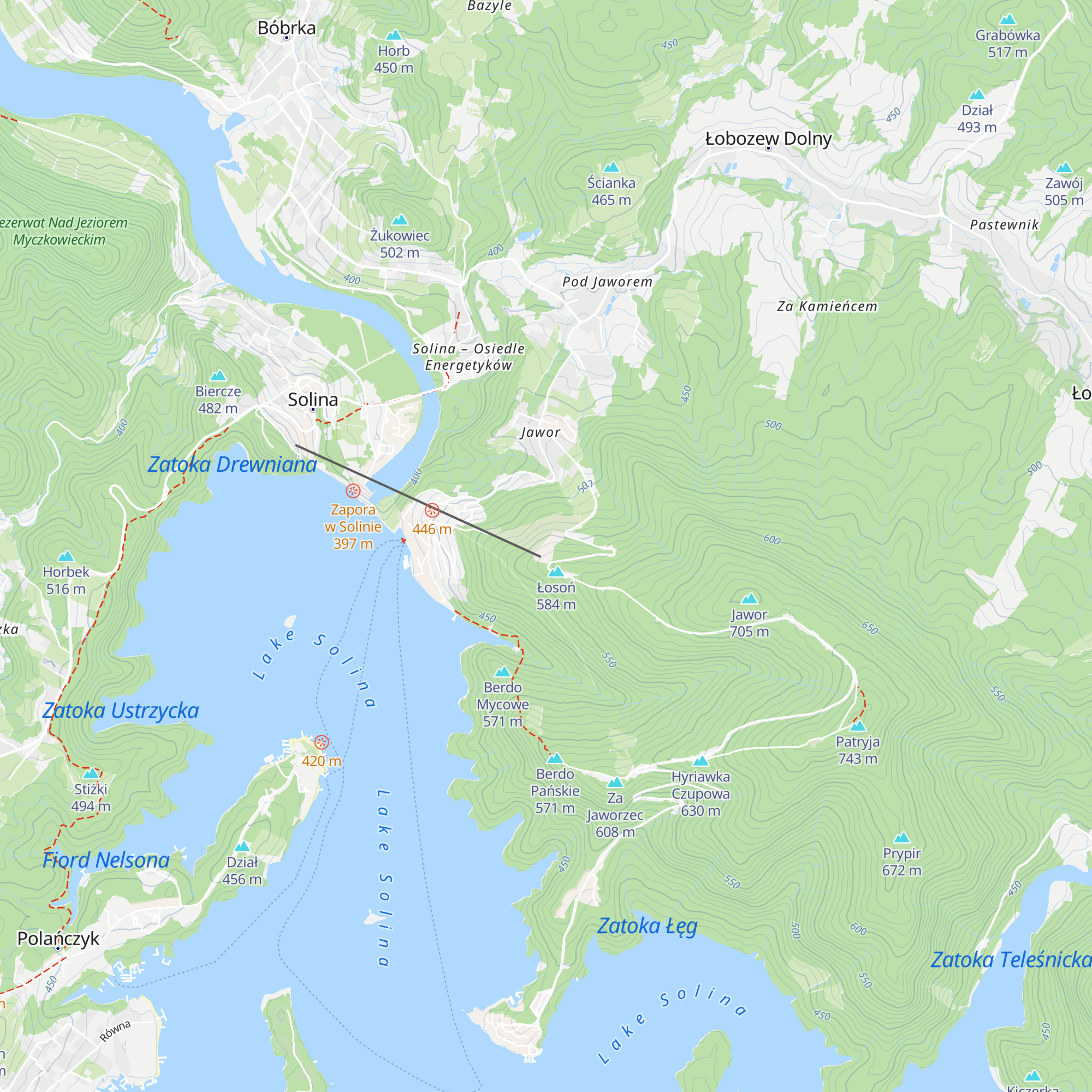 Czadowe Gary map