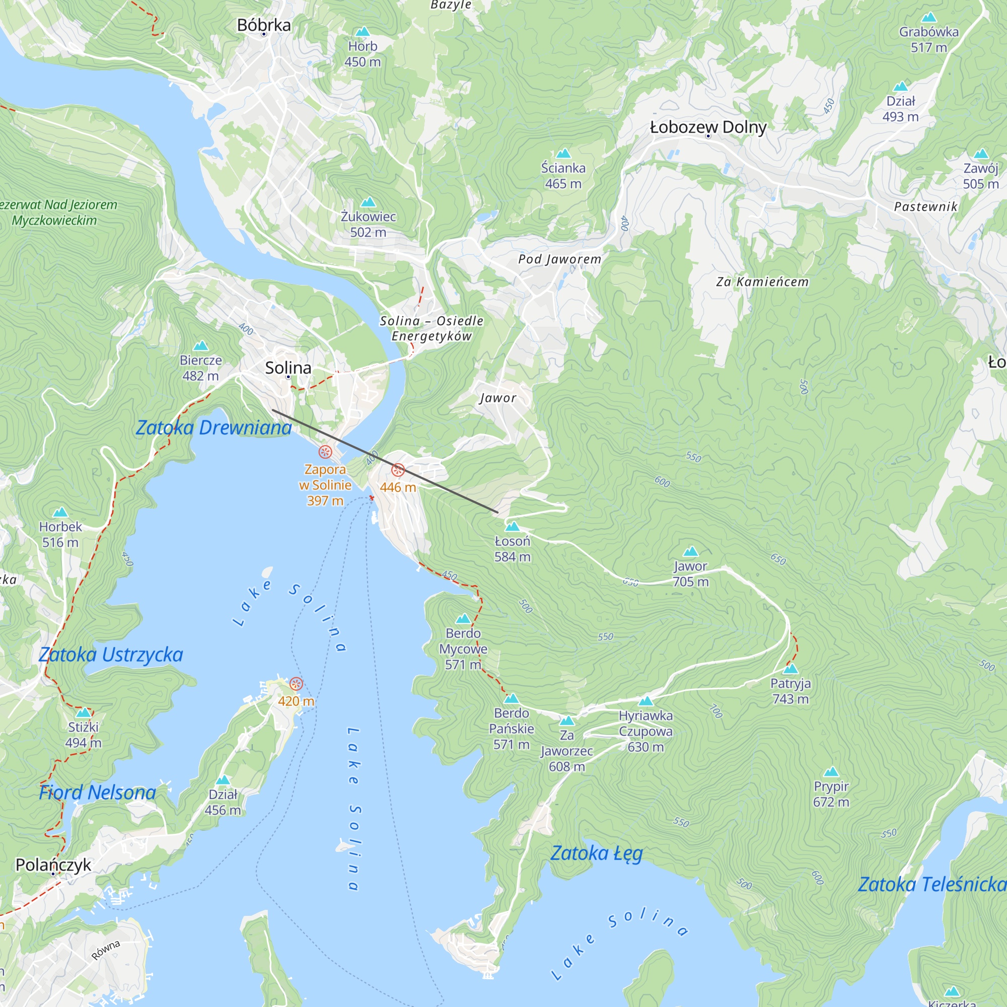 Karczma Jawor map