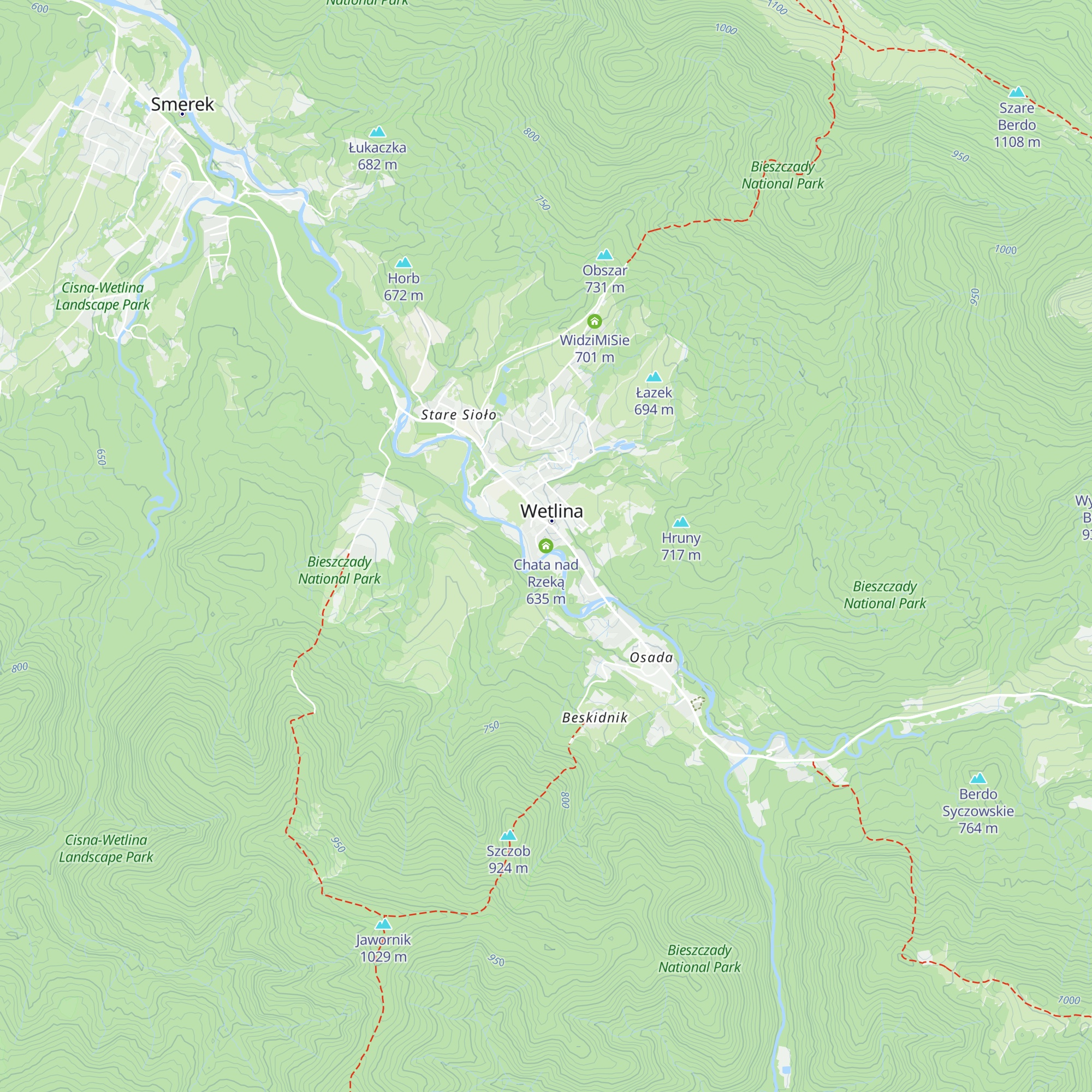 Chata nad Rzeką map