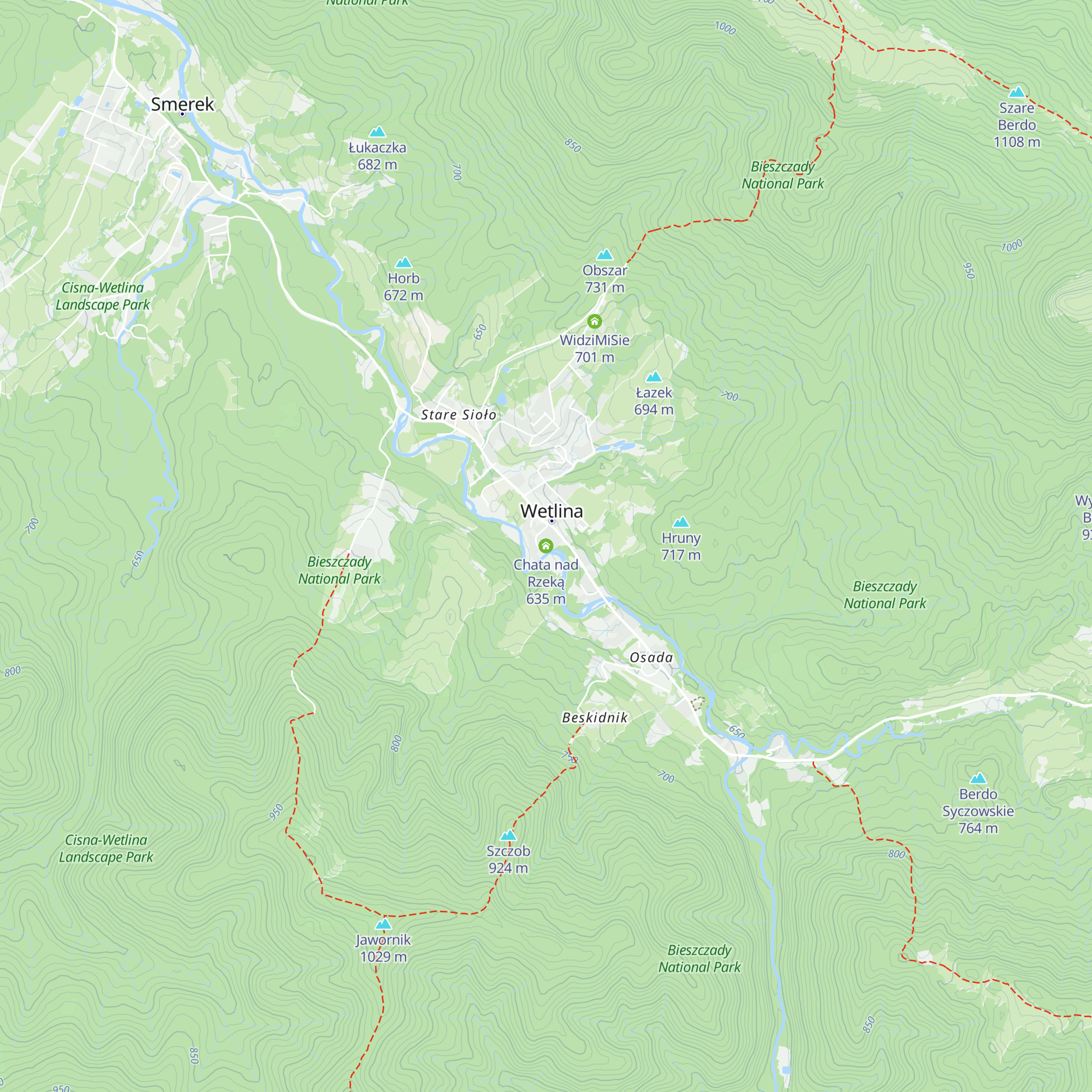 Chata nad Rzeką map