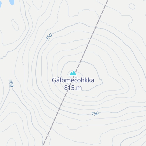 Map of Gálbmečohkka