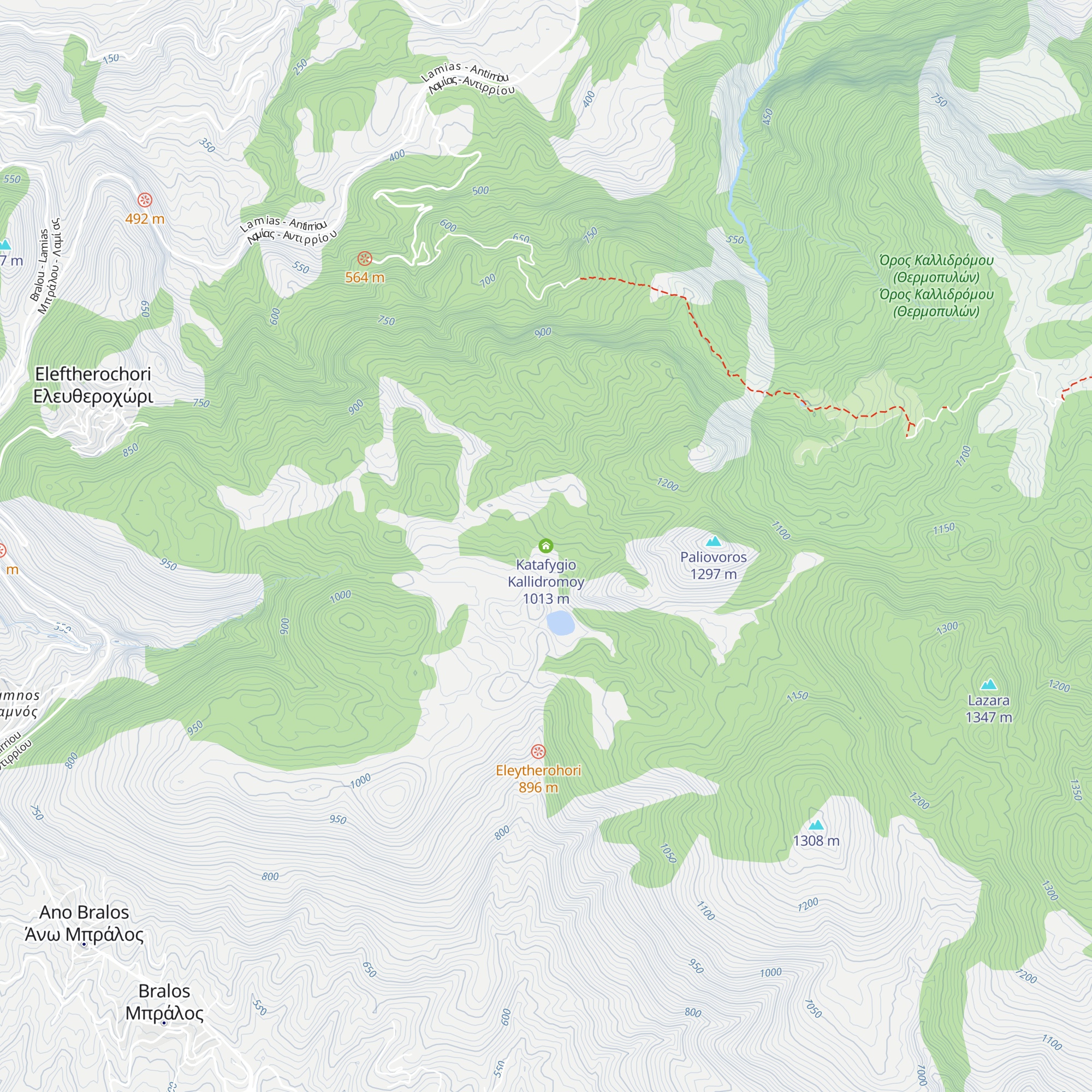 Katafygio Kallidromoy map