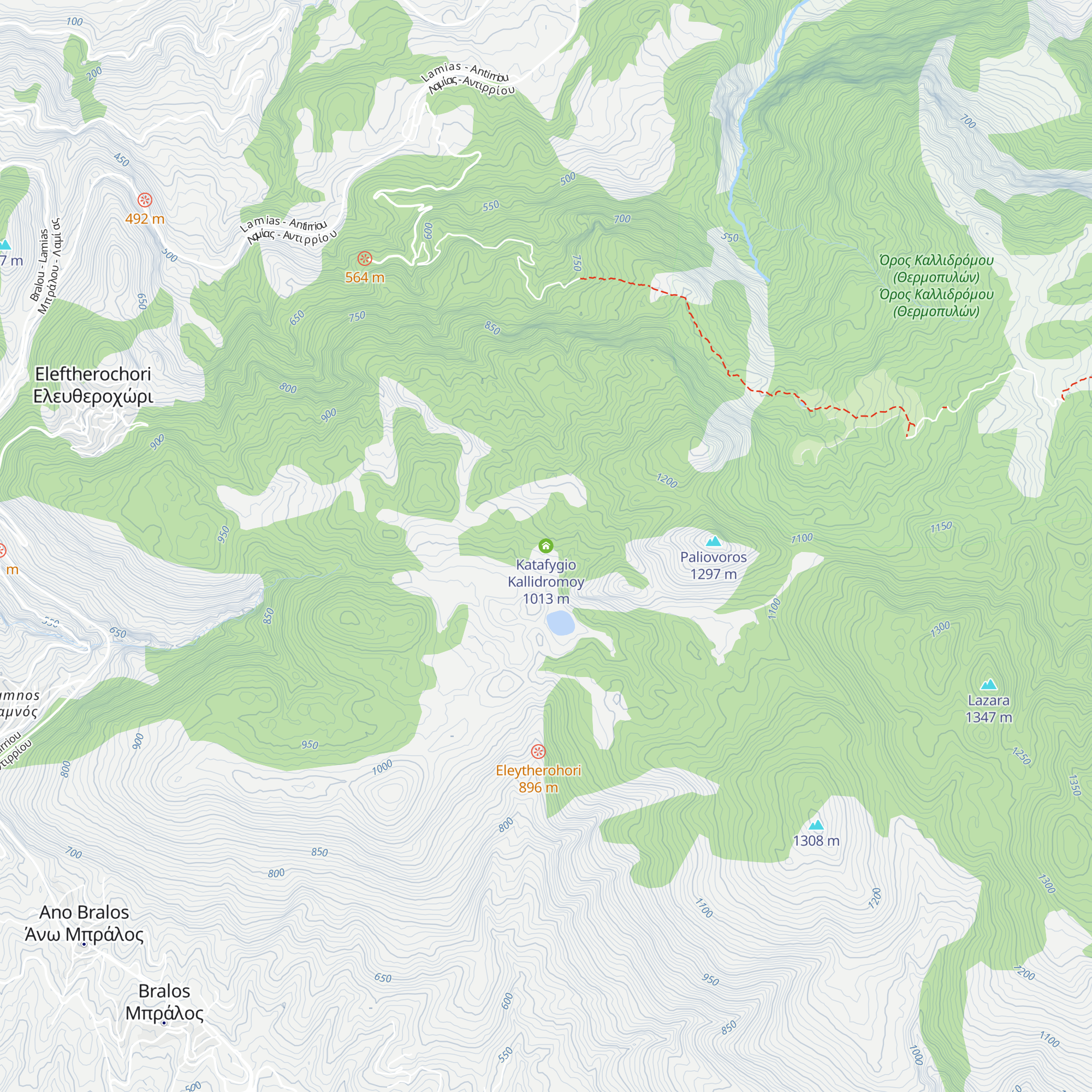 Katafygio Kallidromoy map