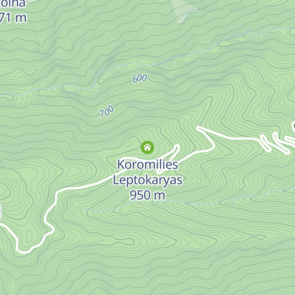 Map of Koromilies Leptokaryas