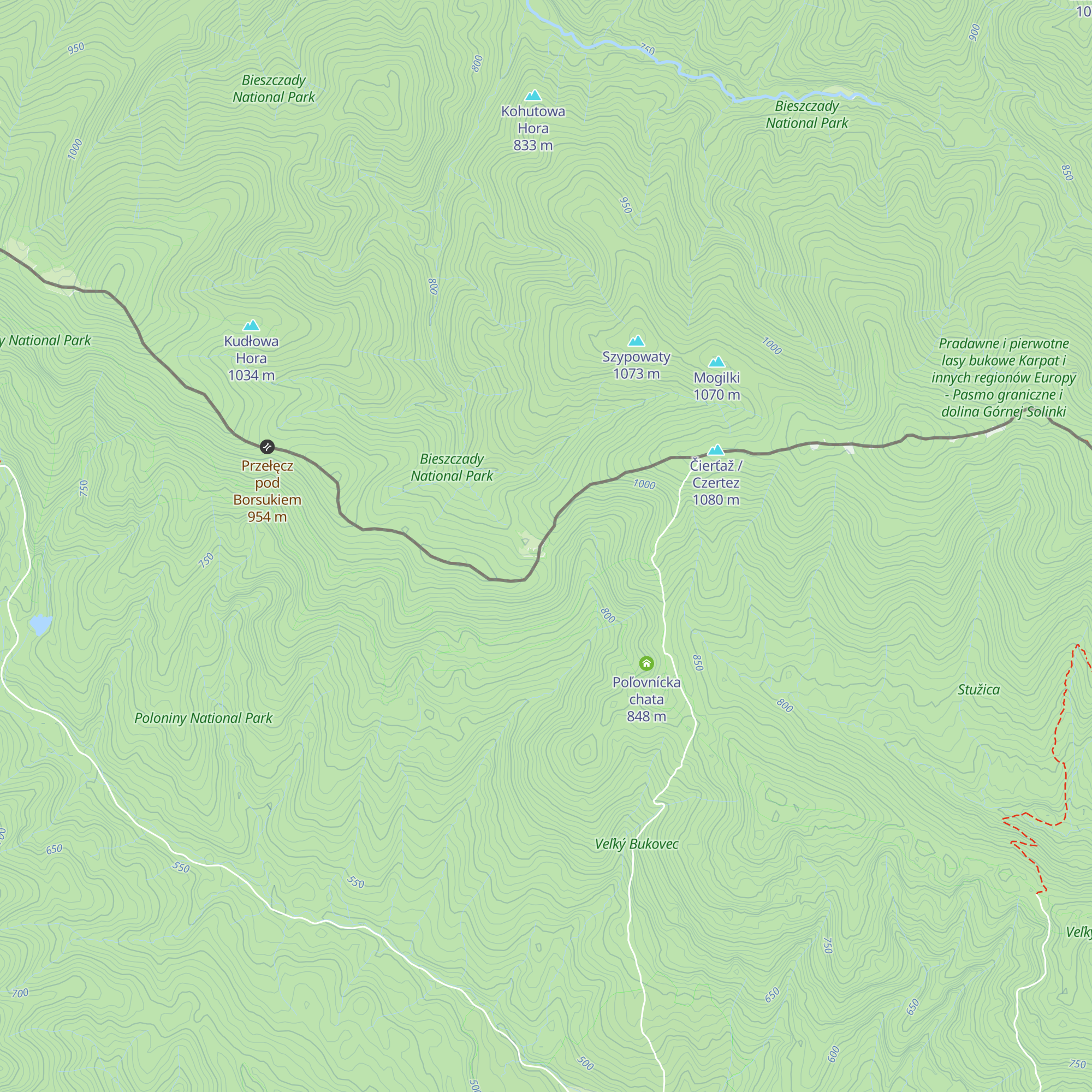 Útulňa pod Čierťažou map
