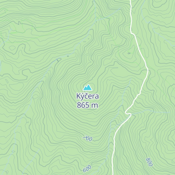 Map of Kýčera