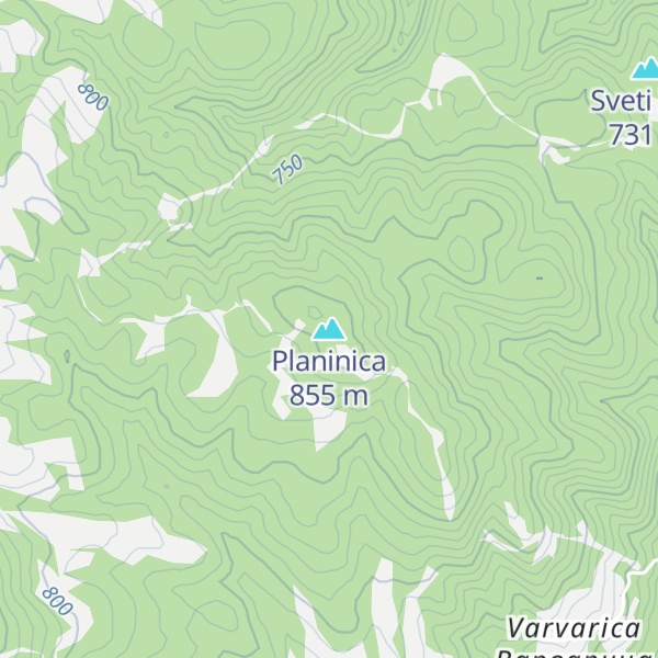 Map of Planinica