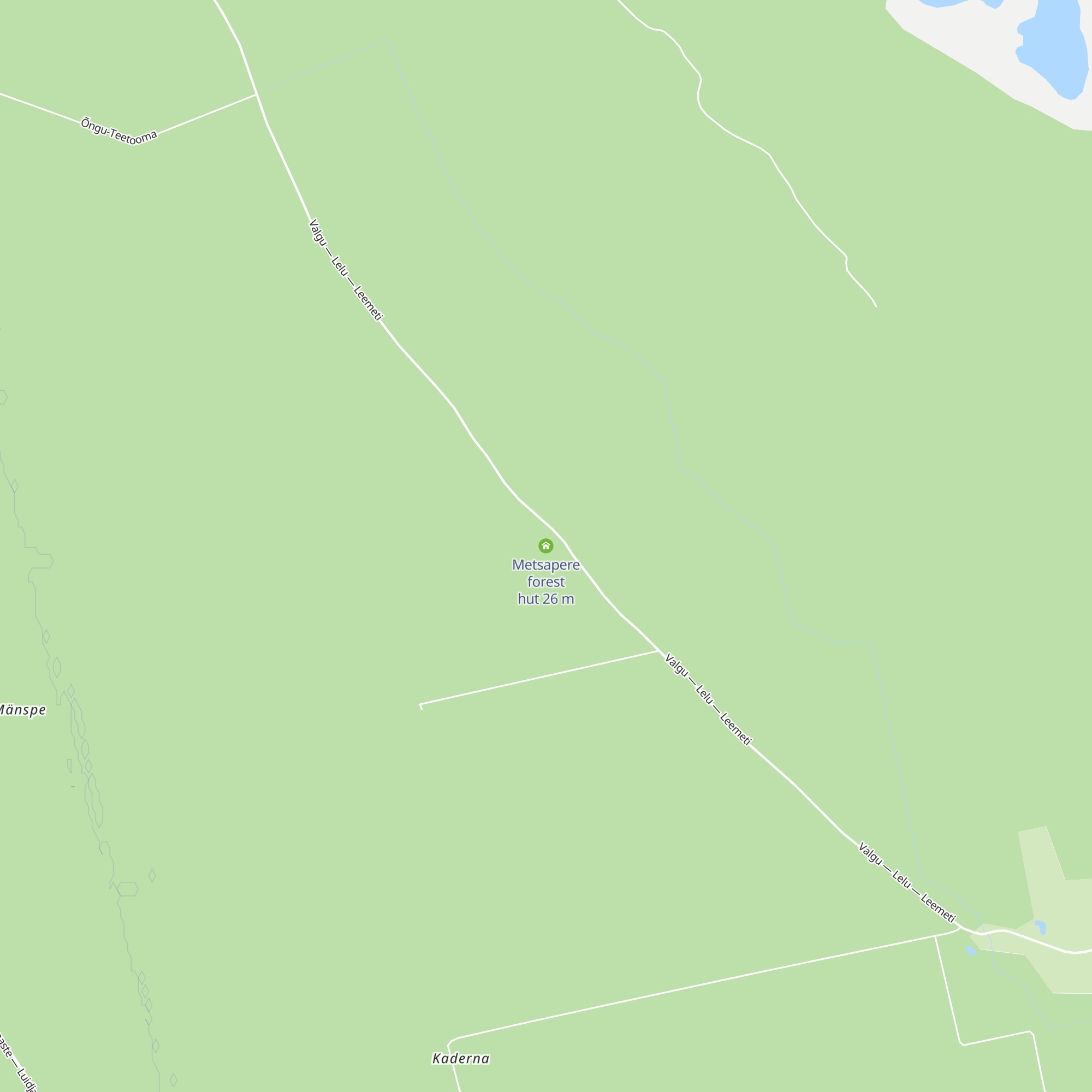 Metsapere forest hut map