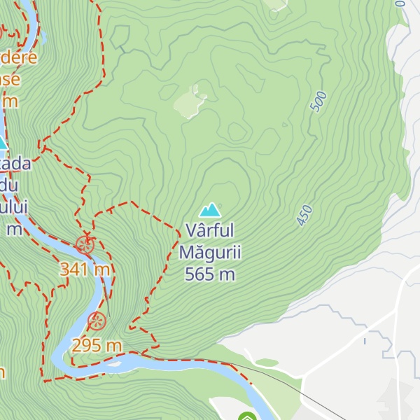 Map of Vârful Măgurii