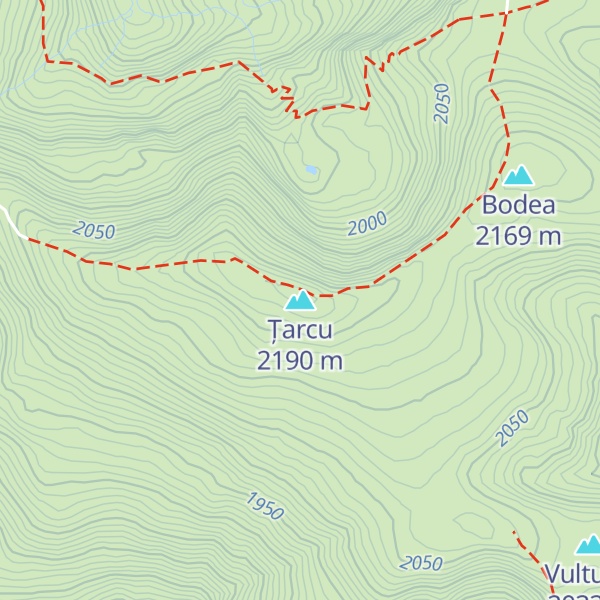 Map of Țarcu