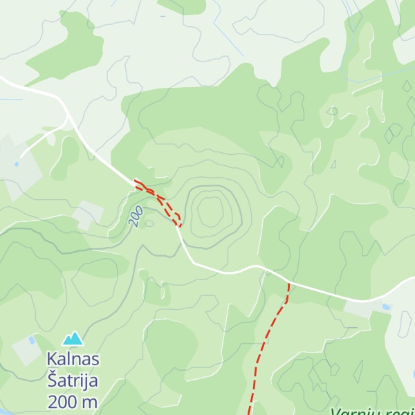 Map of Šatrijos kalnas